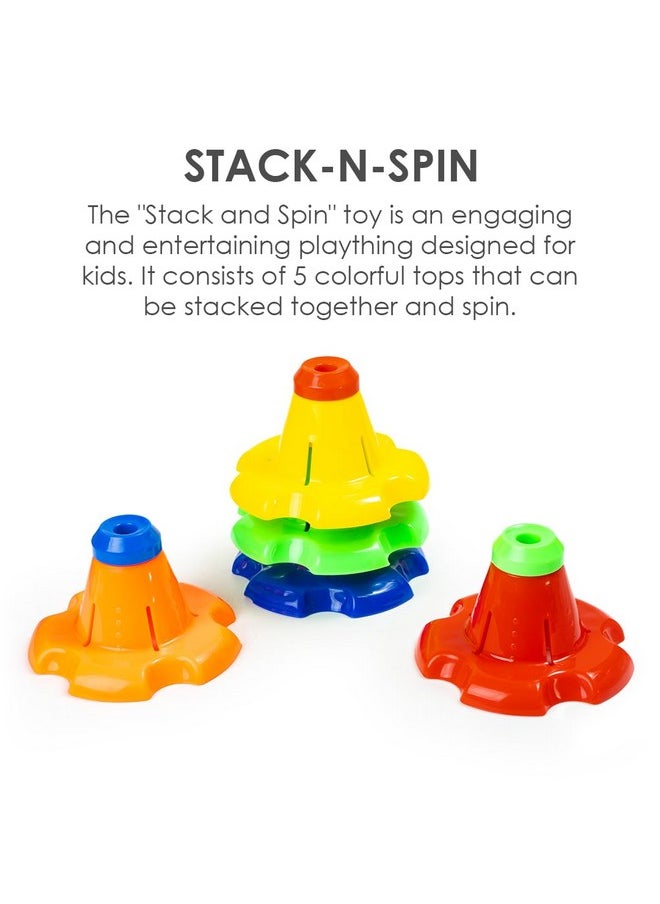 Ratna's 3 in 1 Kinder Gift Set Containing Stack-N-Spin, Rainbow Spinning Tower & Shape Sorter Cube Montessori Toys Preschool Learning for Infants & Toddlers