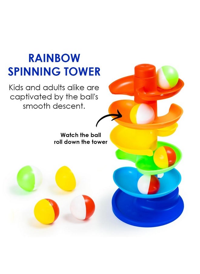 Ratna's 3 in 1 Kinder Gift Set Containing Stack-N-Spin, Rainbow Spinning Tower & Shape Sorter Cube Montessori Toys Preschool Learning for Infants & Toddlers