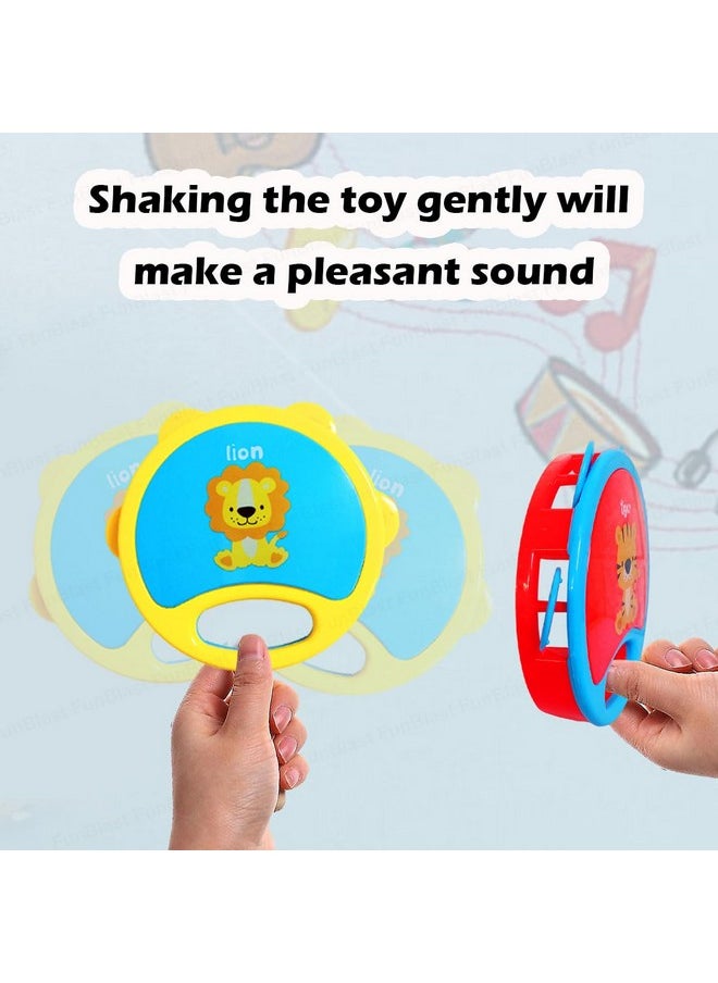 FunBlast Rattles Toys for Babies- Pack of 3 Pcs Shaking, Rattle & Dumbbell Rattle Toy for Kids, Sound Rattle Toy for New Born Baby, Early Development Toys for 3+ Months Babies - Random Color