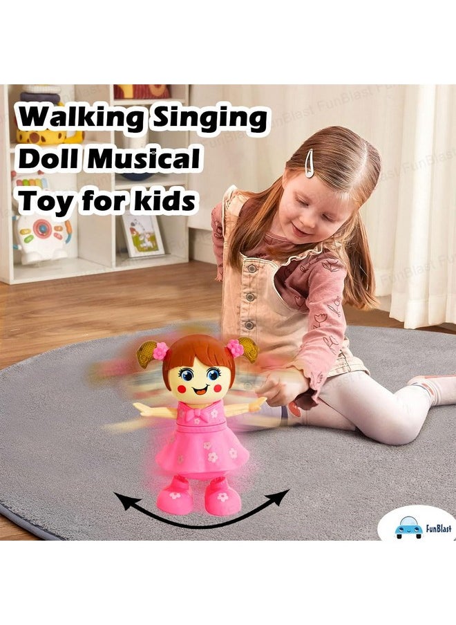 FunBlast Musical Baby Girl Toy - Swinging and Dancing Baby Girl Toy with Light and Melodious Music, B/O Robot Toy with 3D Lights and Music for 3+ Year Old Kids, Boys Girls (Multicolor)