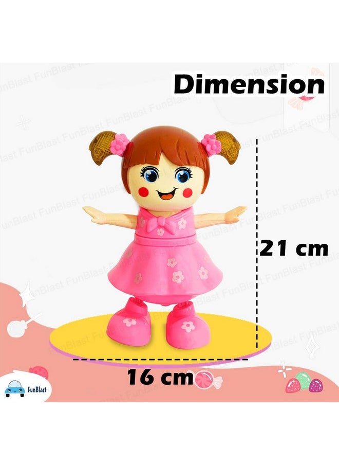 FunBlast Musical Baby Girl Toy - Swinging and Dancing Baby Girl Toy with Light and Melodious Music, B/O Robot Toy with 3D Lights and Music for 3+ Year Old Kids, Boys Girls (Multicolor)