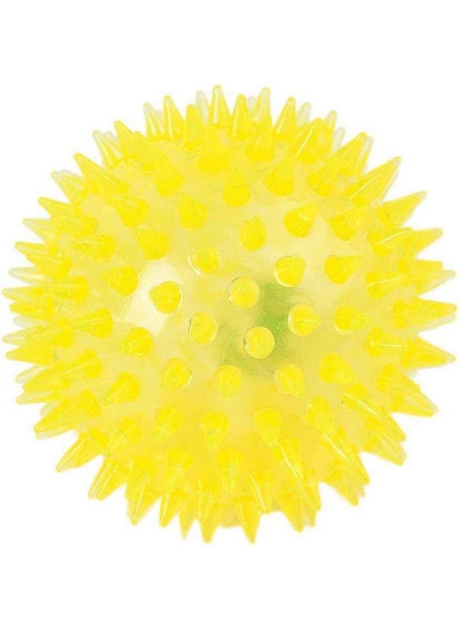 INAAYA Flashing Bouncing Sound Ball Colourful Playing Ball Toy for Pets Spiky Light Up Toy for Kids, Boys and Girls (Multicolour) (Set of 6)
