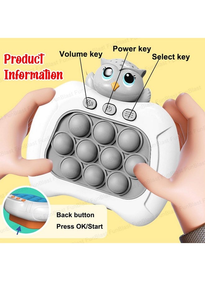 FunBlast Fast Push Intelligent Game - Pop Up Musical Toys for Kids, Sound Toys for Kids, Children Activity Toys, Fast Speed Push Electronic Toys for Kids, Birthday Gifts for Kids (Owl)