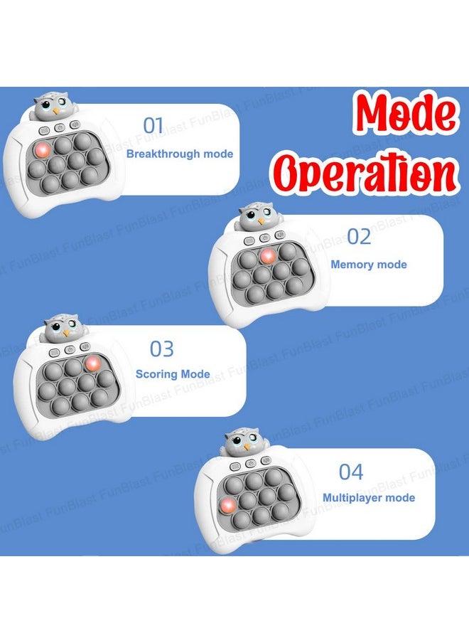 FunBlast Fast Push Intelligent Game - Pop Up Musical Toys for Kids, Sound Toys for Kids, Children Activity Toys, Fast Speed Push Electronic Toys for Kids, Birthday Gifts for Kids (Owl)