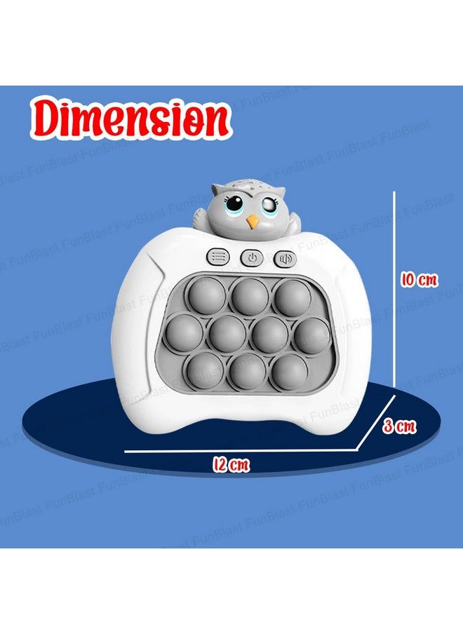 FunBlast Fast Push Intelligent Game - Pop Up Musical Toys for Kids, Sound Toys for Kids, Children Activity Toys, Fast Speed Push Electronic Toys for Kids, Birthday Gifts for Kids (Owl)