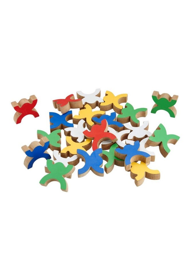 Eduedge Men Pyramid It enhances Imagination, Concentration Develops Cognitive Skill and Motor Skill. Wooden Learning Toy for Kids Above 3 Years, Preschool Activity Kit, for Baby Boys & Girls