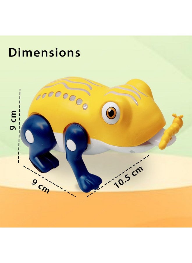 FunBlast Insects Eating Musical Frog Toy - Jumping Singing Dancing Frog Toy with Light and Sound Toy Effects for Kids, Toddlers (Multicolor) (Orange)