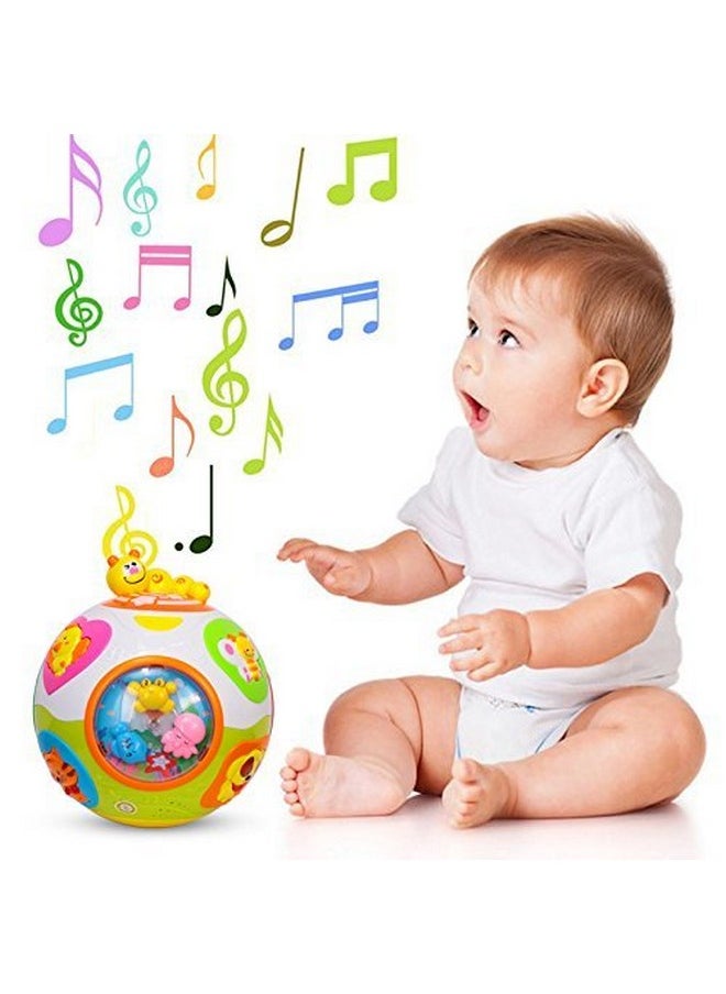 Smartcraft Educational Toddlers Musical Ball Toy with Automatic Rotation, Lights, Music, Animals Sounds Toys, Excellent Gift for 1 Year Old Baby