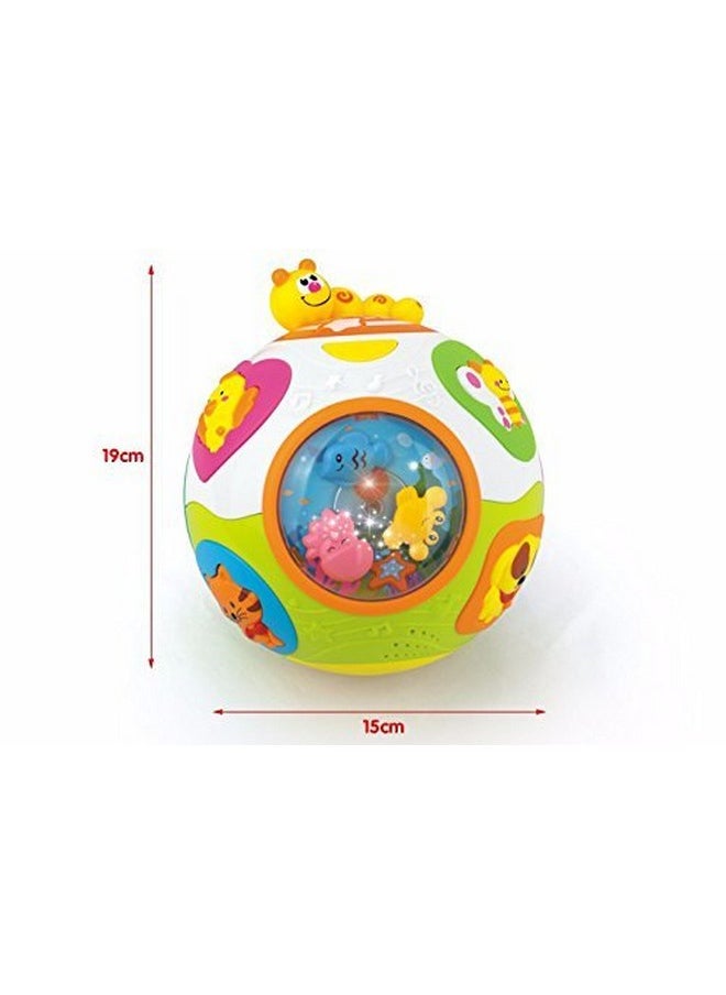 Smartcraft Educational Toddlers Musical Ball Toy with Automatic Rotation, Lights, Music, Animals Sounds Toys, Excellent Gift for 1 Year Old Baby