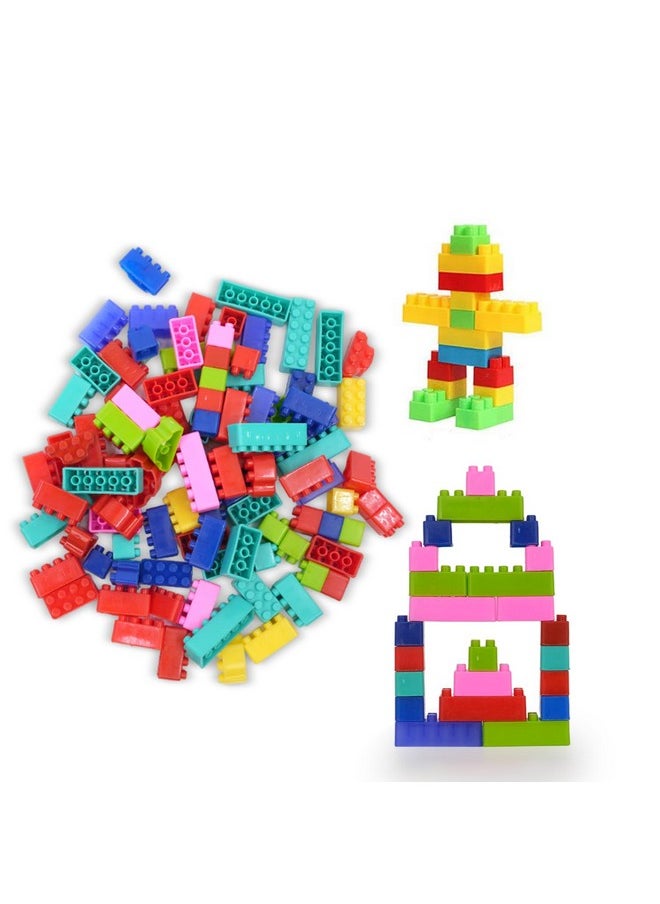I Play Mini Block Puzzle Set of 100 Pcs for Kids | Learning and Educational Block Toy for Boy and Girls - Multicolor