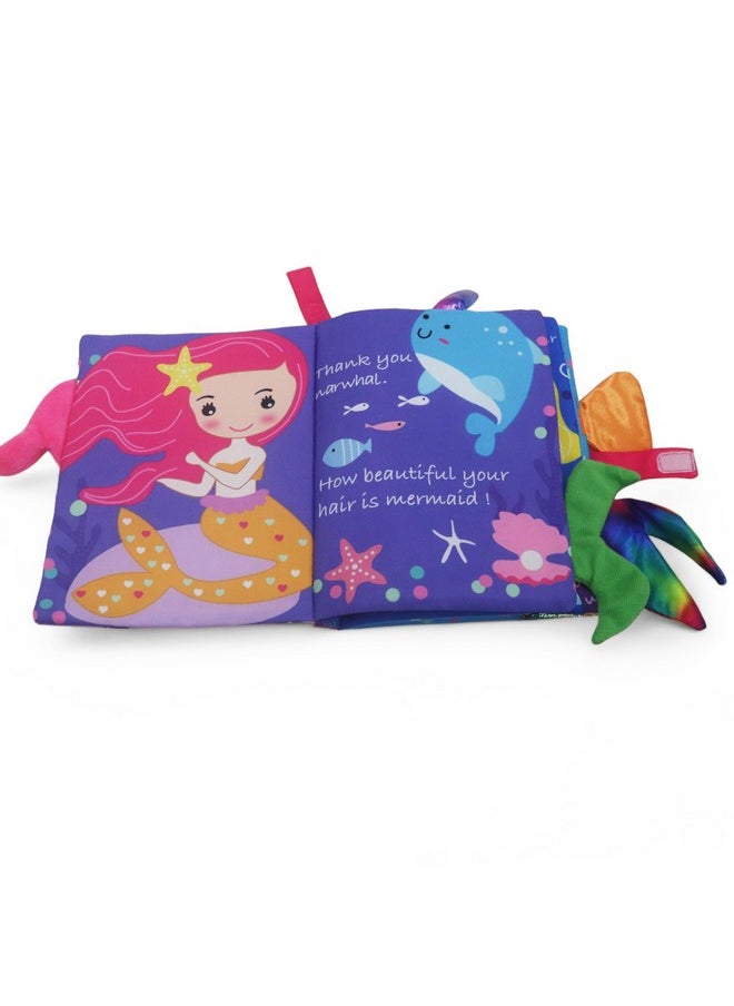 Kradyl Kroft Cloth Toy Books for Infants and Baby | Vibrant Colors and Textures | Educational and Entertainment Books for Little Babies (Mermaid Story)