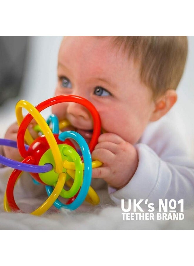 Magicwand® Sensory Baby Teether Tube Ball Loopi Toy for New Borns【100% Safe & Non-Toxic】【6 Months & Up】【Multi-Colored】【Pack of 1】