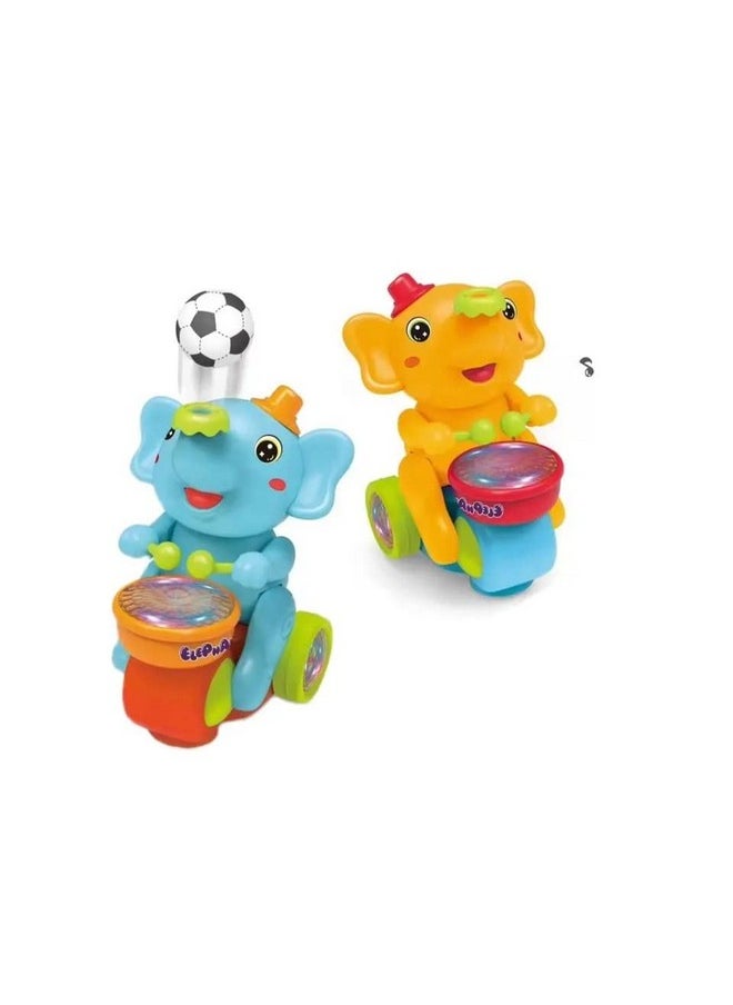 KITI KITS Cute Elephant Musician Toy with Music and Flashing Light Kids Electric Toys