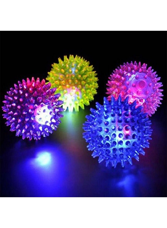 PELO Bouncing Light Flashing Balls Set of 4 Pcs for Kids Playing Fun Ball Toy Set Multi Color Combo Pack of 1