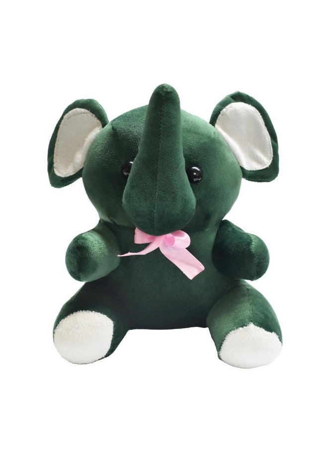 Ultra Soft Premium Big Stuffed Soft Toy Elephant for Infants, Baby Boys & Girls Perfect for Gifting Kids on Birthdays (Green) 7 Inches