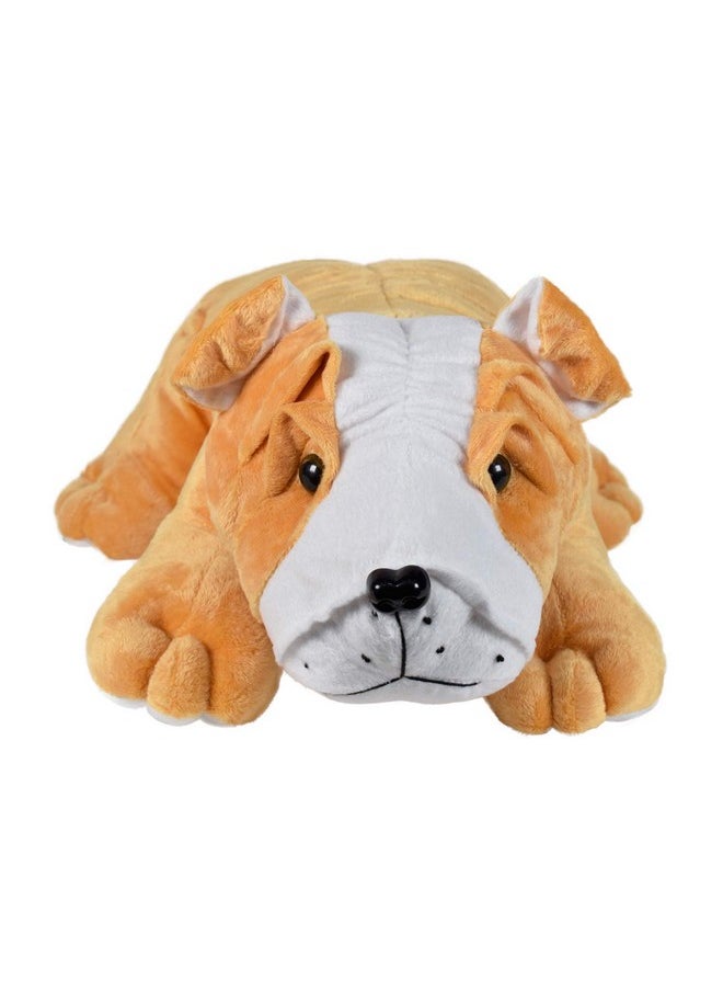 ERRECOM Ultra 16 Inch Bull Dog Fully Stuffed Soft Plush Toy for Kids in Beige| Animal Toy Birthday | Anniversary | Christmas | Diwali | Home Decor