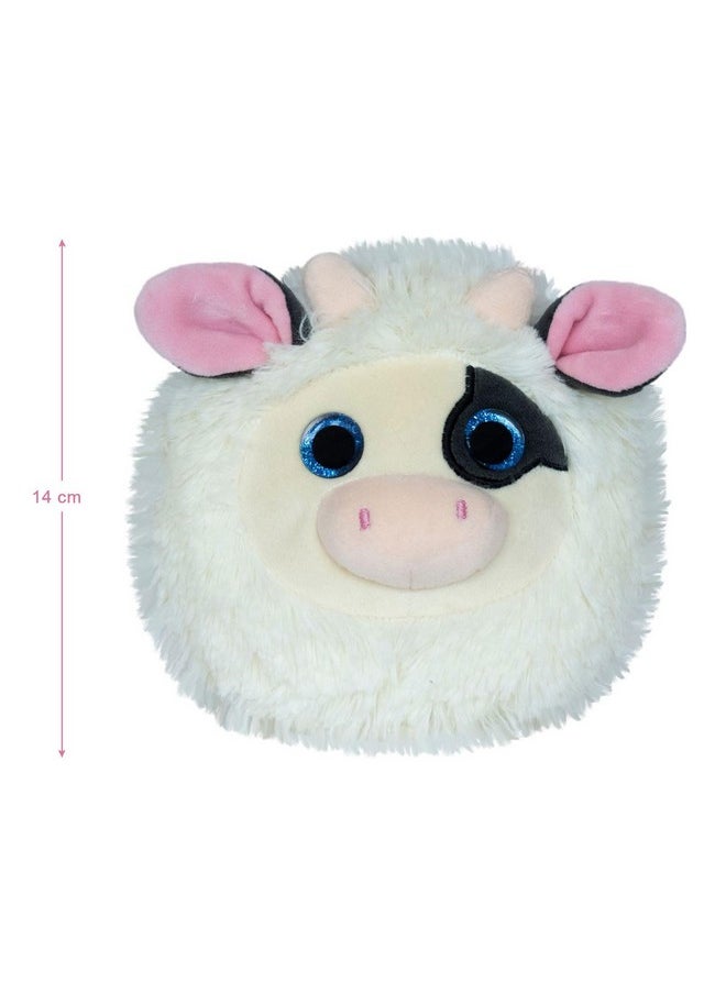 Mirada Cow Face Plush - Lovably Detailed - Quality & Soft Stuffed Animal Toy - Ideal Gift for Kids, Boys, Girls - 14 cm