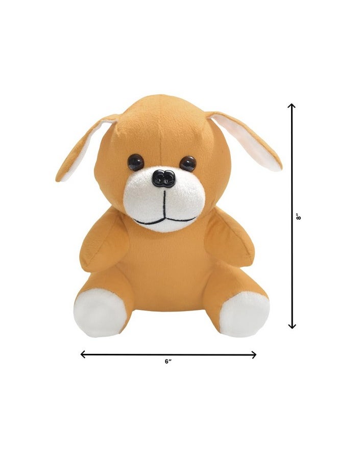 Ultra Cute Adorable Dog Stuffed Animal Soft Toy for Both Kids and Adults Perfect for Gifting on Birthdays Diwali Valentines Ideal for Home and Car Decor (Brown) 7 Inches