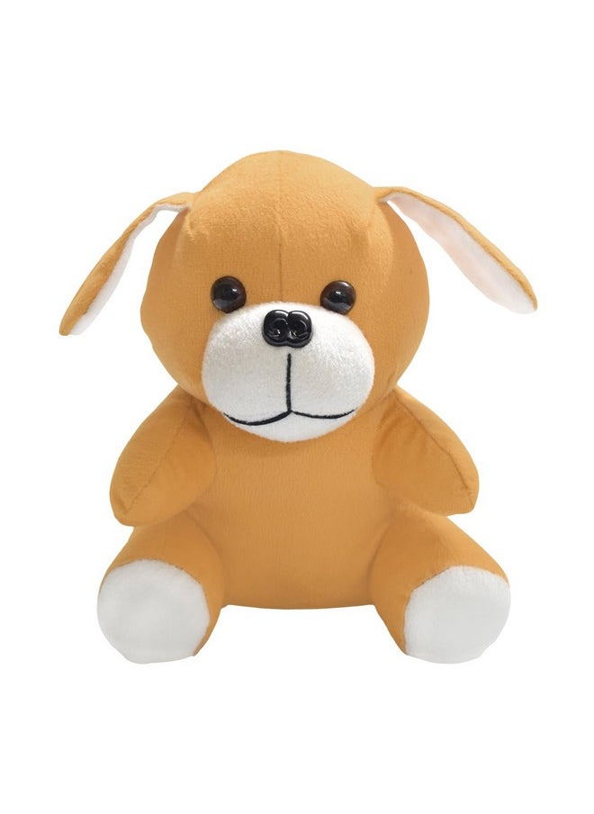 Ultra Cute Adorable Dog Stuffed Animal Soft Toy for Both Kids and Adults Perfect for Gifting on Birthdays Diwali Valentines Ideal for Home and Car Decor (Brown) 7 Inches