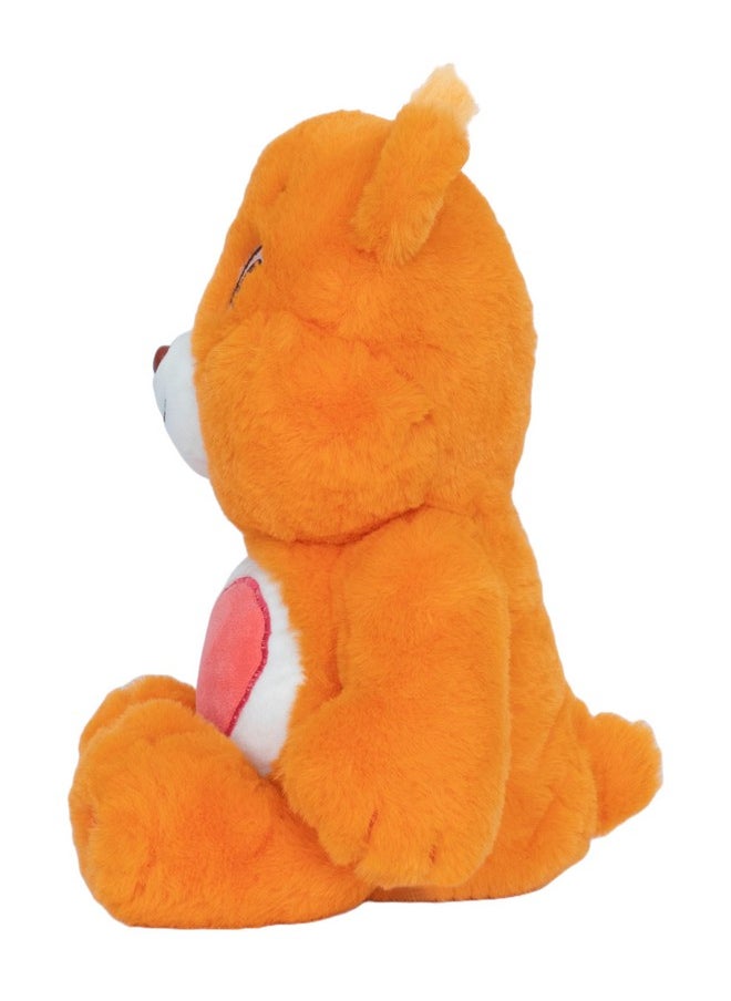 Mirada Care Bears Tenderheart Bear - Orange Plushie Perfect Stuffed Animal, Birthday Gift, Super Soft and Cuddly - Good for Girls and Boys, Collectors - 35cm