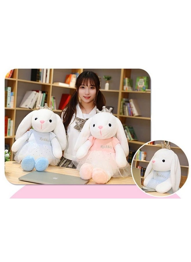 Tickles Princess Bunny Rabbit Soft Stuffed Plush Animal Toy for Kids Birthday Gift (Color: Pink; Size: 45 cm)