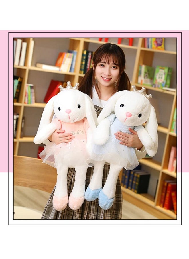 Tickles Princess Bunny Rabbit Soft Stuffed Plush Animal Toy for Kids Birthday Gift (Color: Pink; Size: 45 cm)