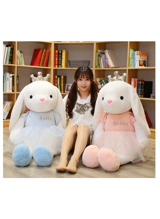 Tickles Princess Bunny Rabbit Soft Stuffed Plush Animal Toy for Kids Birthday Gift (Color: Pink; Size: 45 cm)