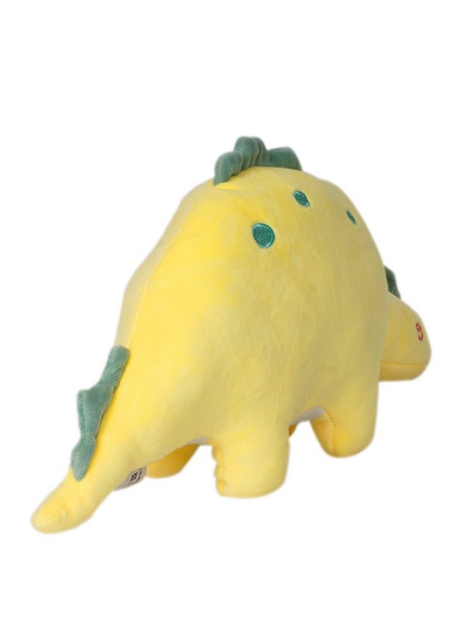 ERRECOM Dinosaur Stuffed Animal Cute Dinosaur 9 Inch Dinosaur Plush Toys Adorable Soft Dinosaur Toy for Kids Baby Birthday Party Favors Yellow