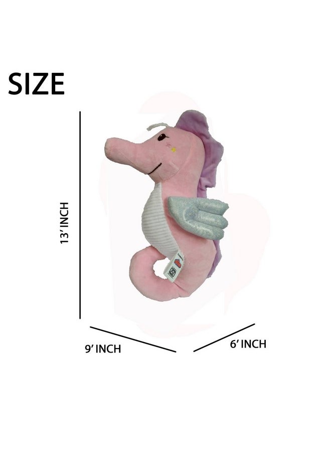 Ultra Soothe & Glow Seahorse, Pink, Plush Toy with Music, Ocean Sounds and Lights for Baby
