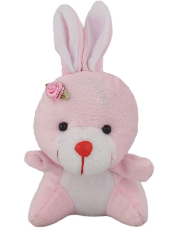 Tickles Rabbit Key Chain Soft Stuffed Animal Plush Toy for Kids Girl Birthday Gift, Set of 3 (Size: 7 cm Color: Multi)