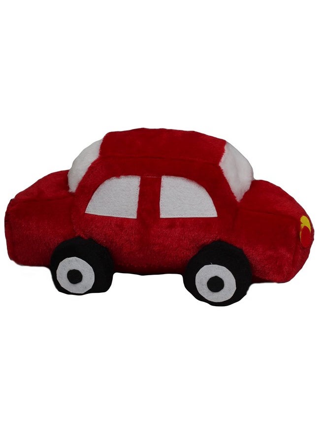 Tickles Soft Stuffed Plush Car Toy for Kids Room (Color: Red and White Size: 31 cm)