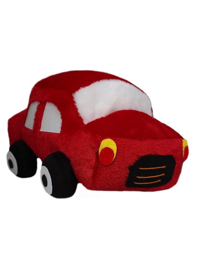 Tickles Soft Stuffed Plush Car Toy for Kids Room (Color: Red and White Size: 31 cm)