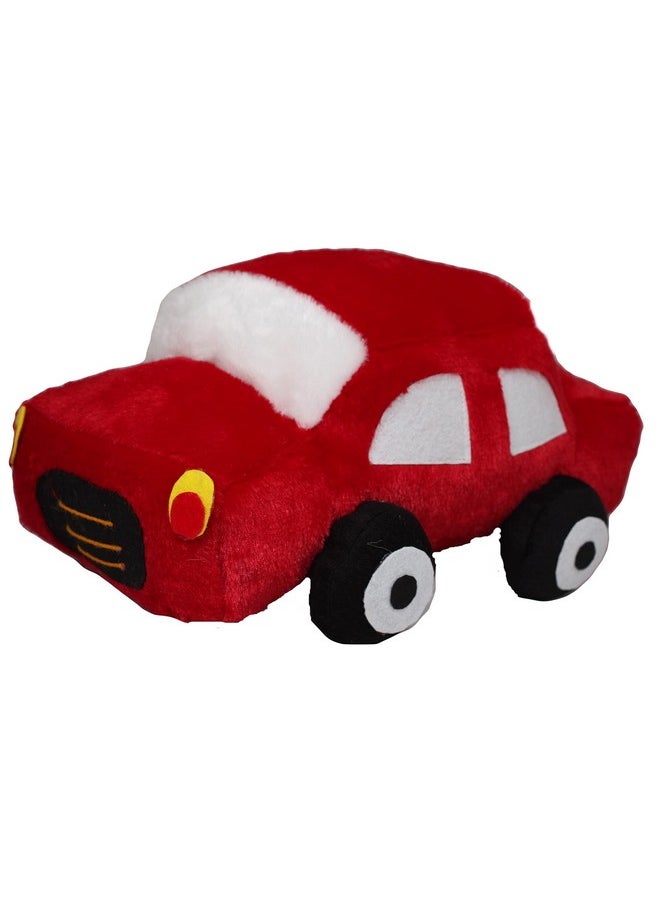 Tickles Soft Stuffed Plush Car Toy for Kids Room (Color: Red and White Size: 31 cm)