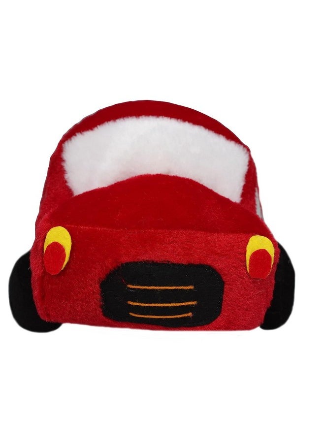 Tickles Soft Stuffed Plush Car Toy for Kids Room (Color: Red and White Size: 31 cm)