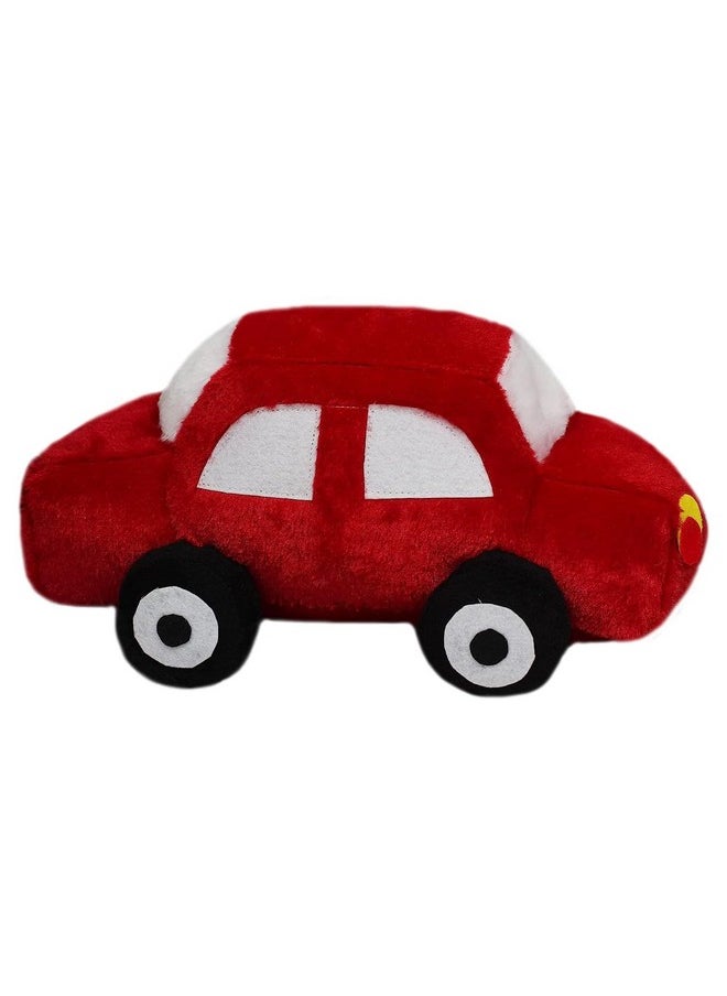 Tickles Soft Stuffed Plush Car Toy for Kids Room (Color: Red and White Size: 31 cm)