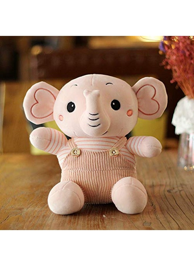 Tickles Pink Soft Stuffed Plush Cute Baby Elephant Toy (Color: Pink Size:25 cm)