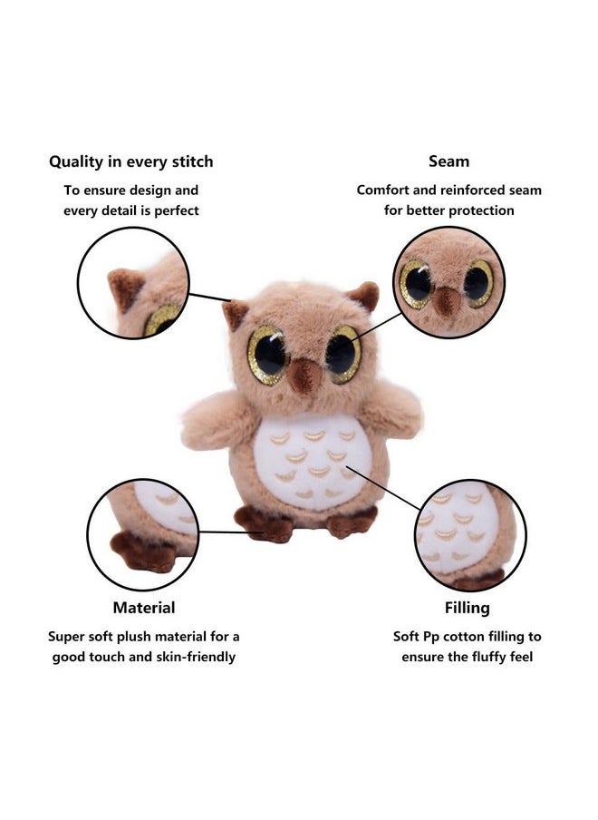 Cute Owl Soft Stuffed Plush Animal Toy For Kids Girls & Boys Children Birthday Gifts (Color: Brown Size: 20 Cm)