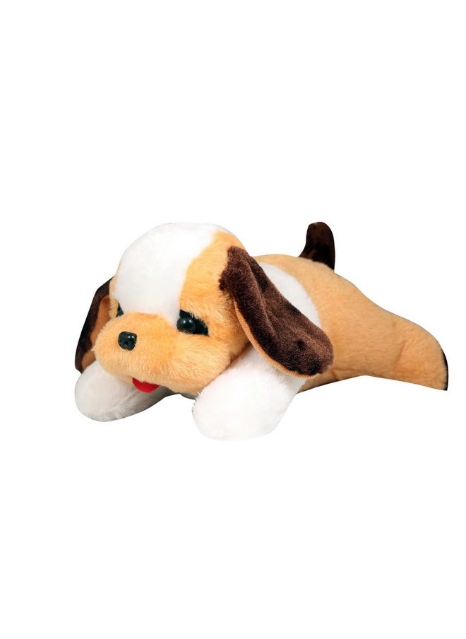 Tickles Beige Puppy Dog Soft Stuffed Plush Animal Toy for Kids (Color:Beige Size: 32 cm)