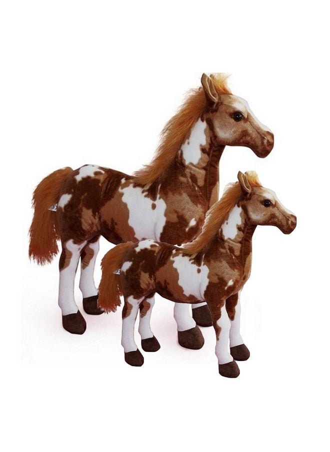 Tickles Horse with Baby Soft Stuffed Plush Animal Toy for Kids Boys & Girls (Color: Brown & White Size: 45 cm)