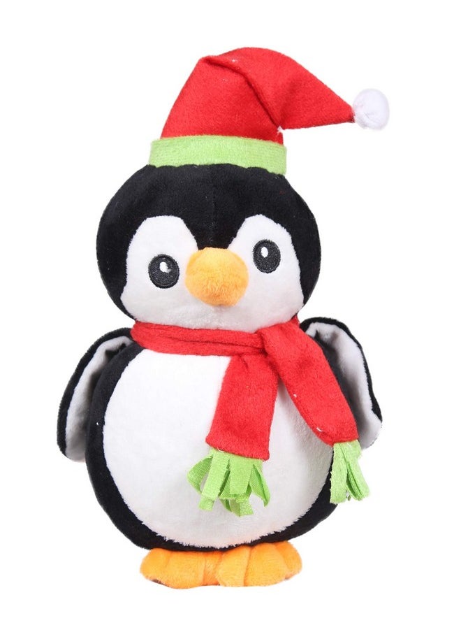 Tickles Cute Small Christmas Penguin Plush Animal Soft Toy Soft Stuffed for Kids Room (Color: Black Size:18 cm)