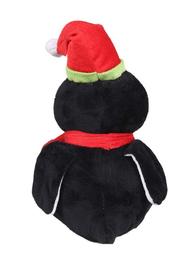 Tickles Cute Small Christmas Penguin Plush Animal Soft Toy Soft Stuffed for Kids Room (Color: Black Size:18 cm)