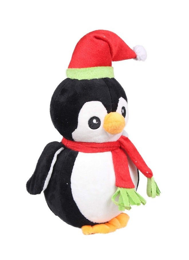 Tickles Cute Small Christmas Penguin Plush Animal Soft Toy Soft Stuffed for Kids Room (Color: Black Size:18 cm)