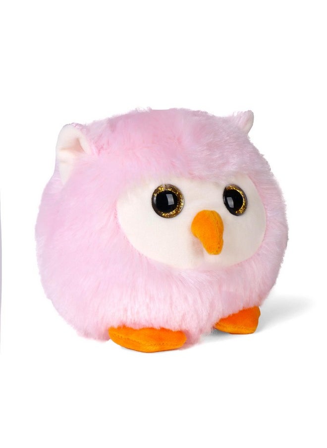 Mirada Owl Face Plush- Adorably Detailed - Quality & Soft Stuffed Animal Toy | Ideal Gift for Kids, Boys, Girls & Animal Lovers Toy | Pink - 14 cm