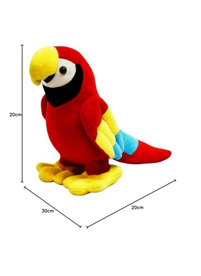 Mirada Cute Red Parrot Soft Toy for Girls/Kids | Stuffed Plush Animal | - 21cm