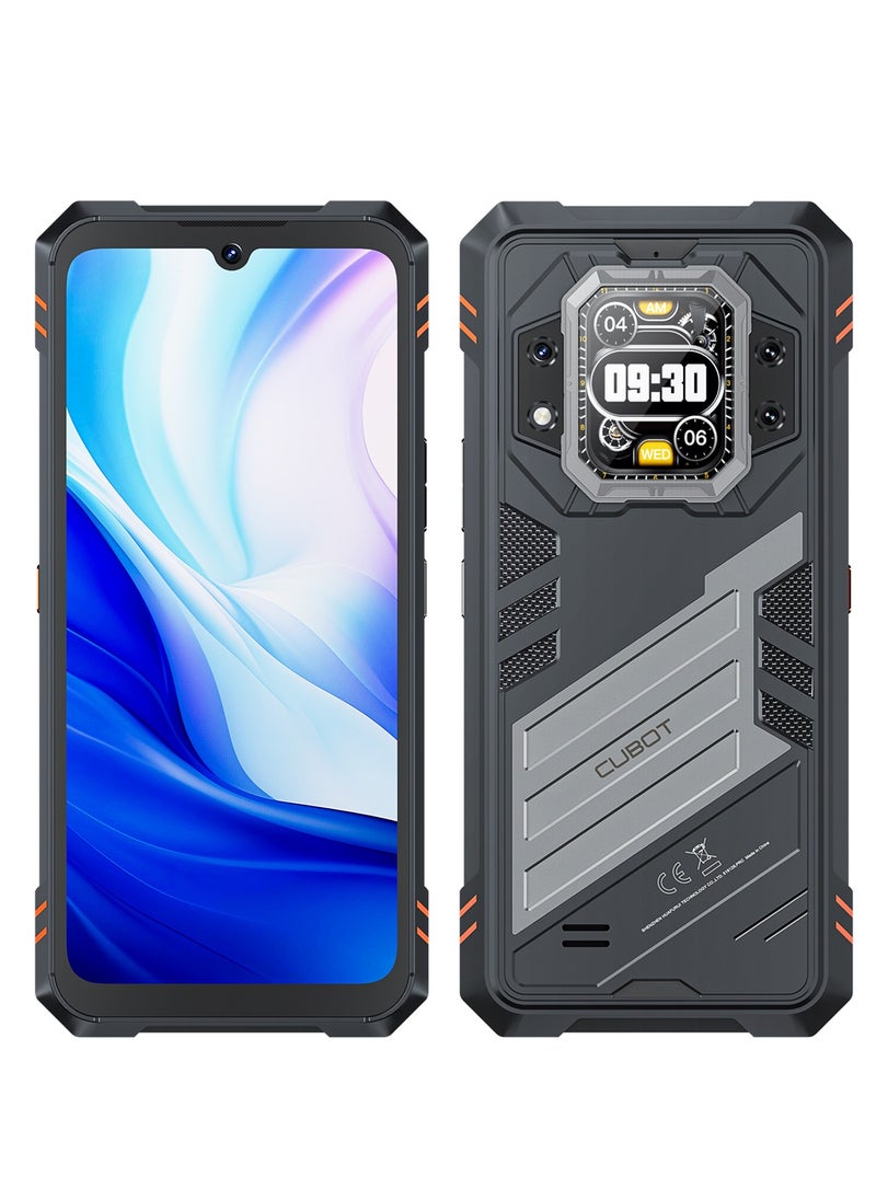 Cubot KingKong Star 2 5G Rugged Smartphone Slim and Strong ,6.72 Inch and 1.85 inch back Screen , 2.4K FHD+ Screen, Android14, Dual SIM, 12GB+12GB Extended RAM+256GB ROM, 5100mAh Battery 100MP Rear+32MP Front Camera,7.2mm Ultra-Slim Body, 144Hz High Refresh Rate ,OTG,NFC Waterproof Mobile Phone-Black