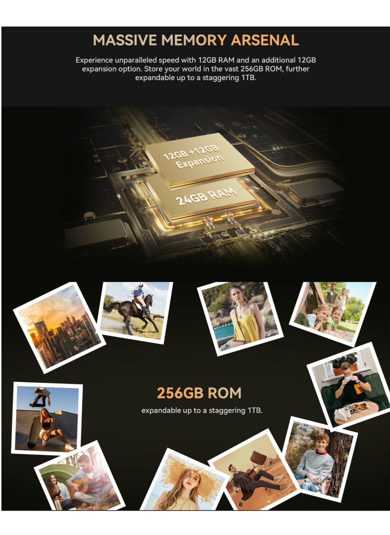 CUBOT Kingkong AX Outdoor Mobile Phone Android 14 - Outdoor Smartphone Without Contract, 24GB + 256GB/1TB Construction Site Mobile Phone, 100MP Smartphone, 6.58 Inch FHD + 120Hz, 1.32 Inch Back