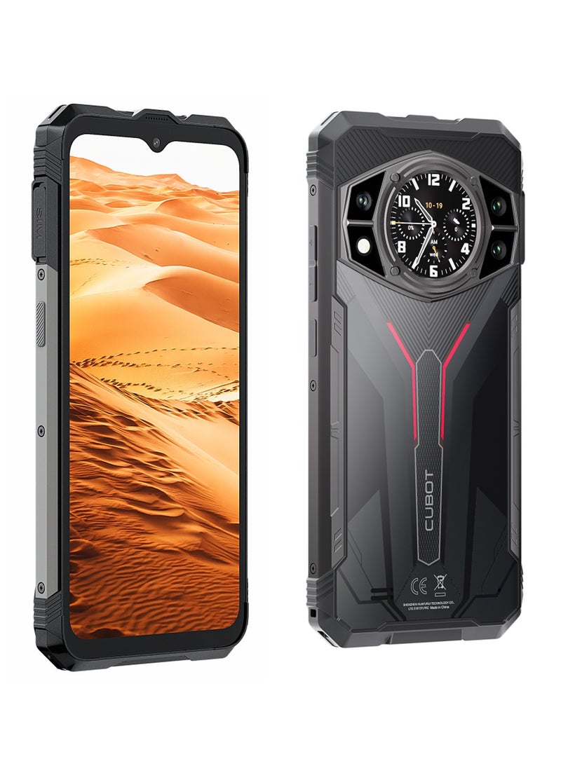 CUBOT Kingkong AX Outdoor Mobile Phone Android 14 - Outdoor Smartphone Without Contract, 24GB + 256GB/1TB Construction Site Mobile Phone, 100MP Smartphone, 6.58 Inch FHD + 120Hz, 1.32 Inch Back