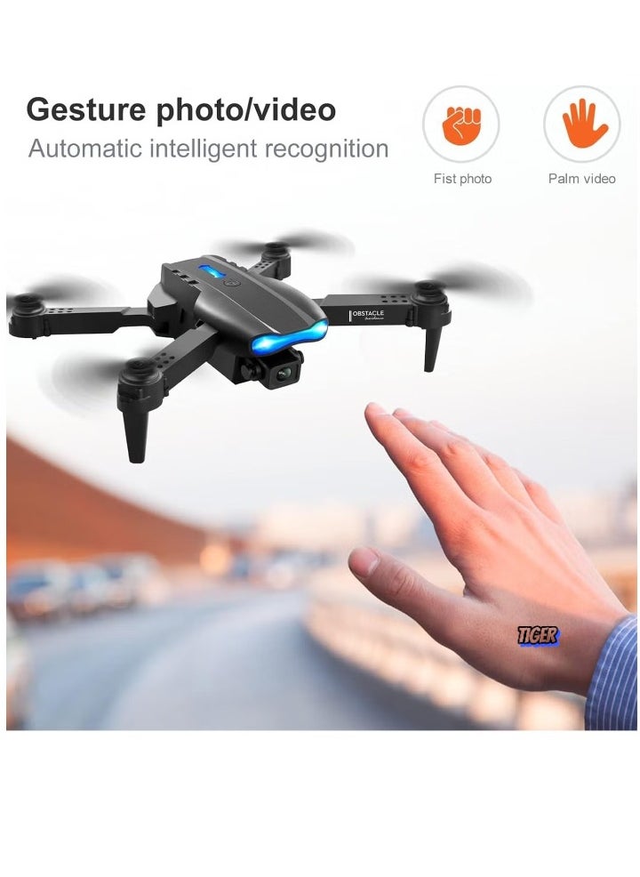 E99 Drone with Dual Camera – Folding Remote Control Aircraft, WiFi FPV Live Video, HD Aerial Photography for Adults, Foldable Design, Easy to Fly, Perfect for Beginners and Experienced Pilots