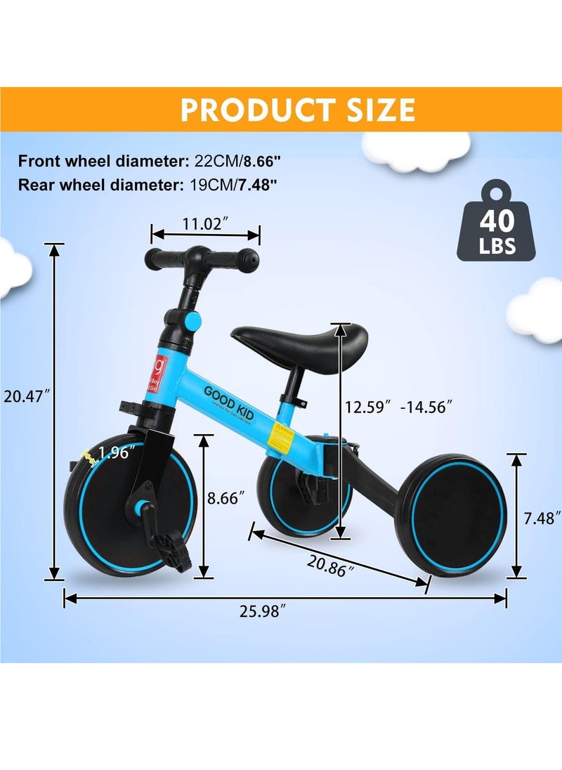 Cycle 4 in 1 Kids Balance Bike Kids Tricycle for 1-4 Years, Toddlers cycle with Adjustable Seat with assorted colors