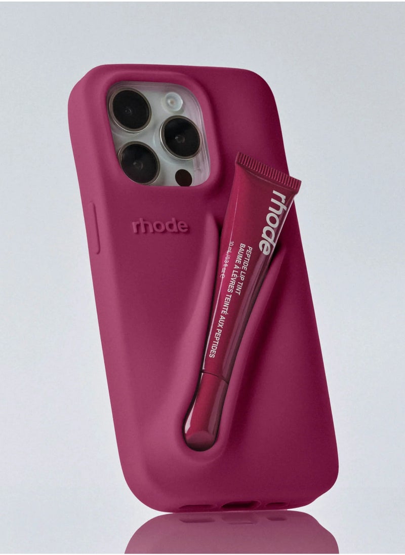 Peptide Lip Tint (Raspberry Jelly) + Summer Lip Case Case (Raspberry Jelly) - Limited Edition Suitable for all Apple iPhone models case